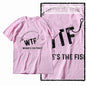 COOLMIND Z1018 Funny Fishing Graphic Cotton Tee