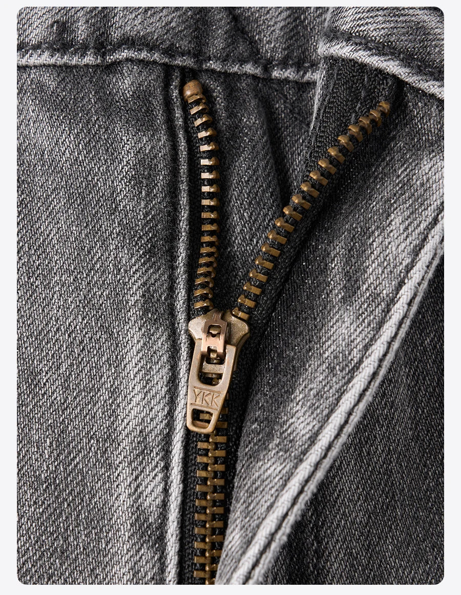 SIMWOOD【CT03/RS04】13.4OZ  Enzyme Washed Jeans Men 4-Way Stretch Denim Pants High Elastic