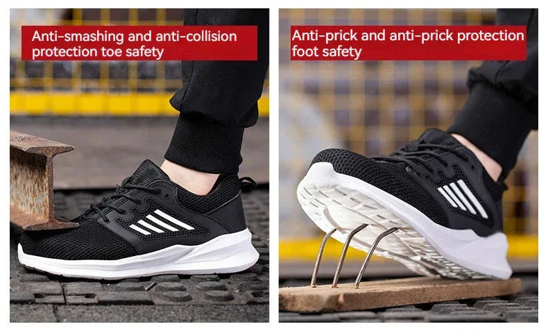 Unisex Durable Safety Work Shoes With Steel Toes & Anti-puncture Features - ShopHub