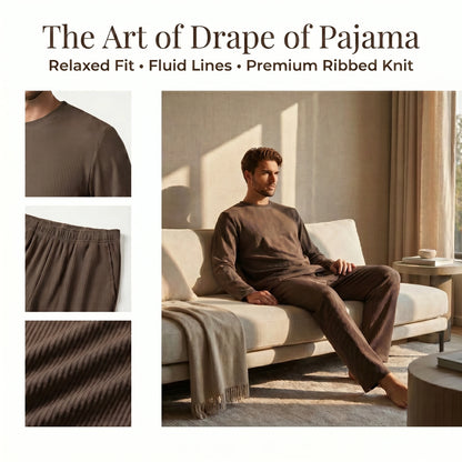 Men's long sleeve pajama set by ShopHub NZ featuring comfortable, stylish men's pyjamas with a cozy fit.