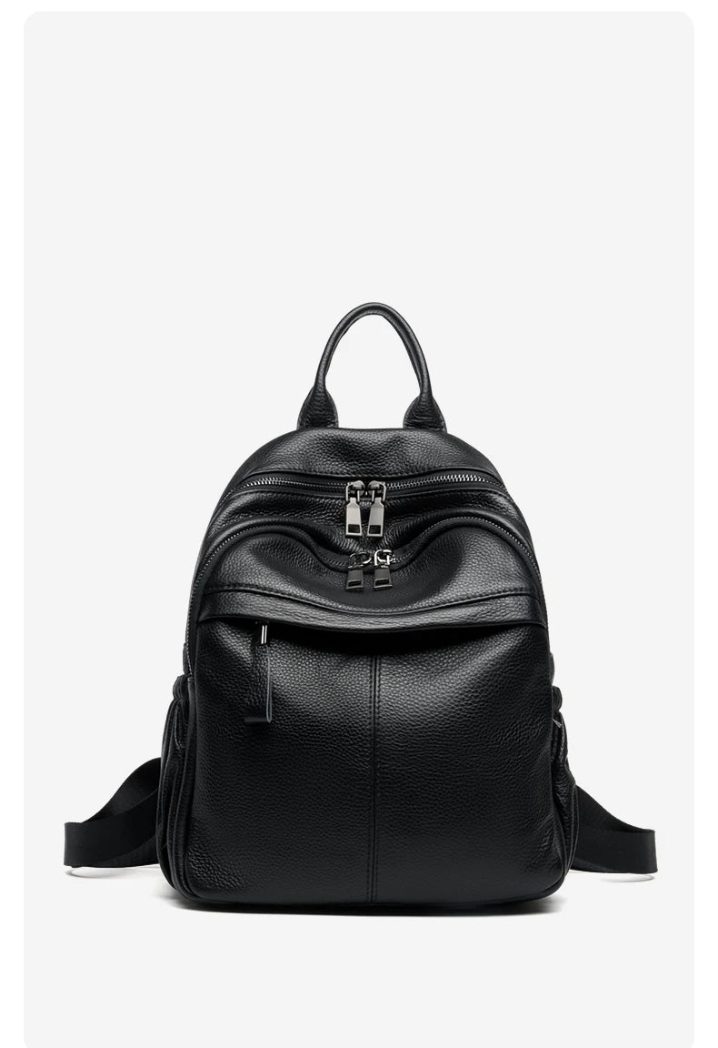 ZOOLER First Layer Genuine Leather Women Leather Backpack Black Travel Computer School Bags College Girl Hot#SC1728