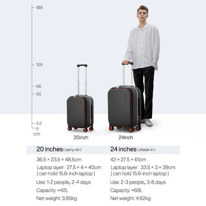 Mixi Premium Hardside Carry-on Suitcase