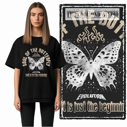 COOLMIND X0122 Free as a Butterfly Cotton Tee
