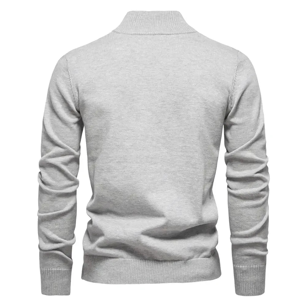 AIOPESON Men's Quarter Zip Cotton Pullover Sweaters - ShopHub