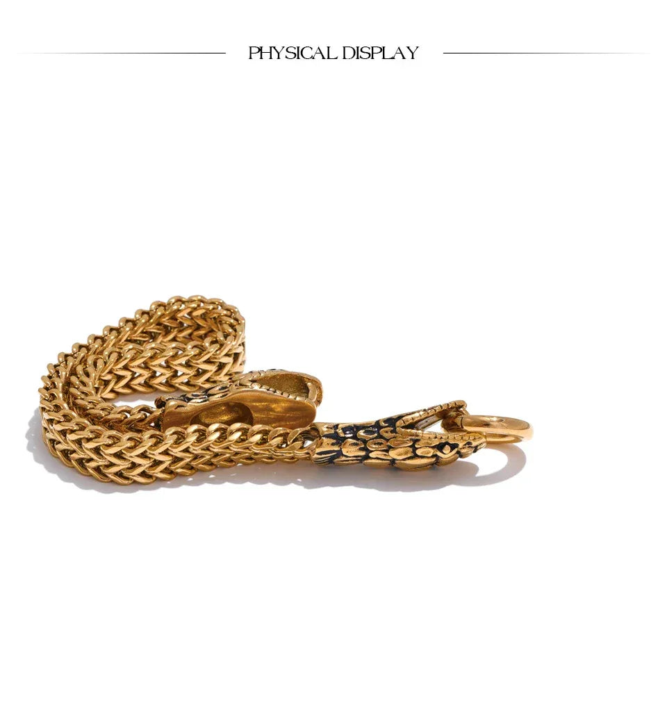 23cm Men's Snake Bracelet - ShopHub