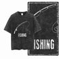 YB FISHING THEME Printed Cotton Acid Washed Exclusive Graphic Unisex T Shirt Cool Streetwear Men Tshirts Big Size Tee for Men