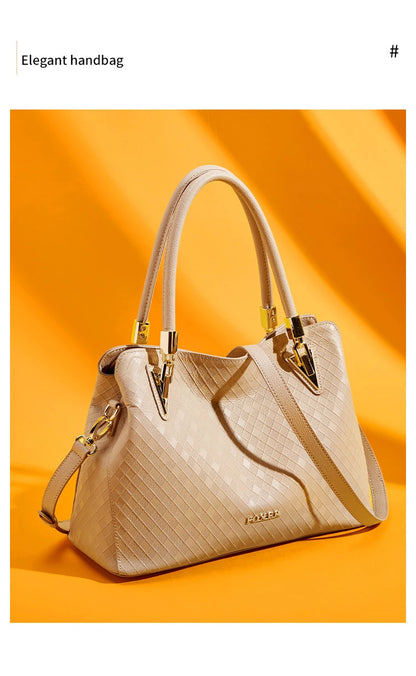 FOXER Lady's Handbag Genuine Leather 2026 Elegant Female Shoulder Bag Luxury Design Crossbody Bag Diamond Embossing Commute Work