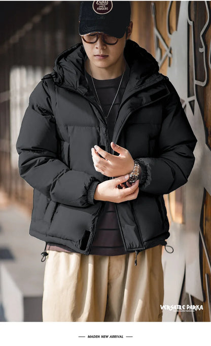 Maden Men's Winter Detachable Sleeves Down Jacket – Two Jackets in One