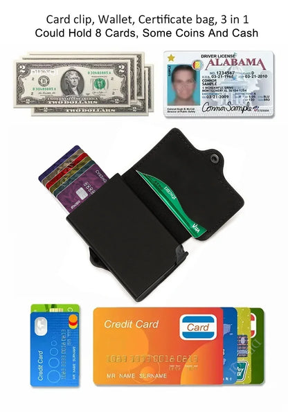 Slim Metal Business Card Holder with RFID Protection