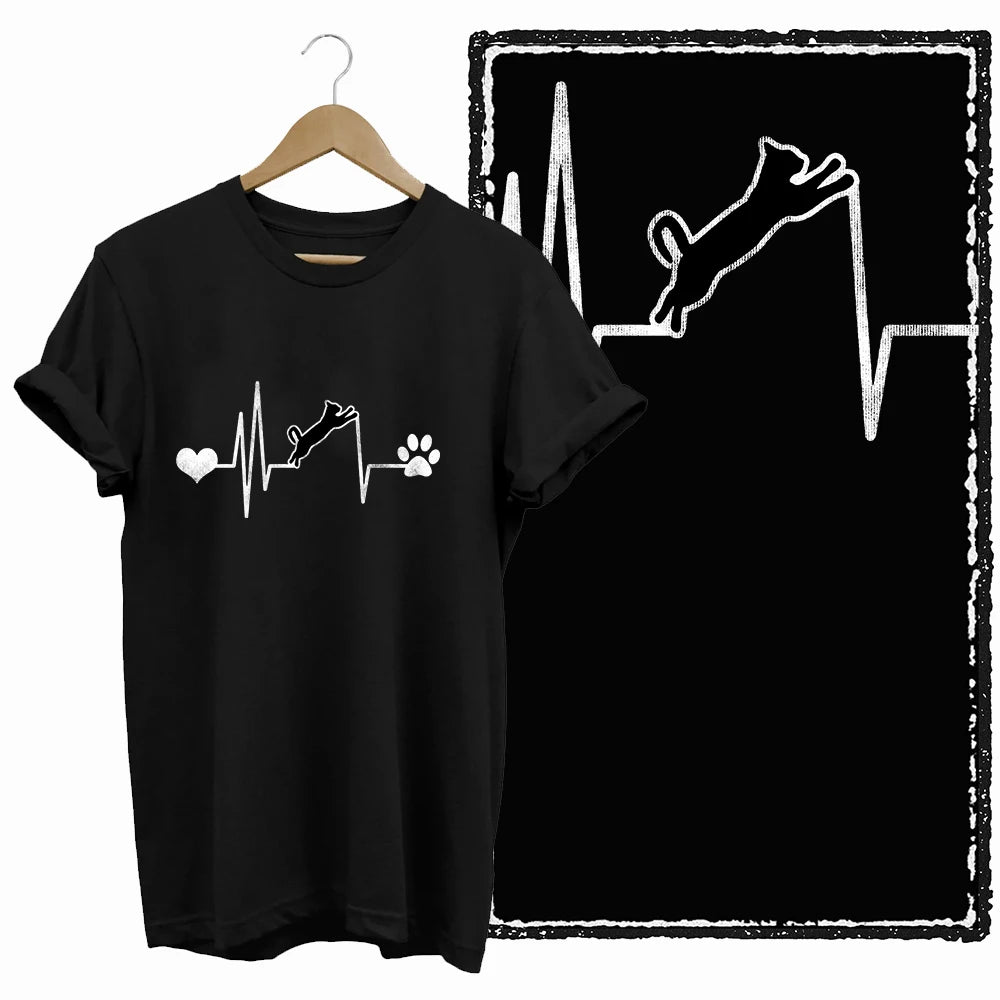 COOLMIND Cat Lover Graphic Cotton T-Shirt | Women's Relaxed Fit