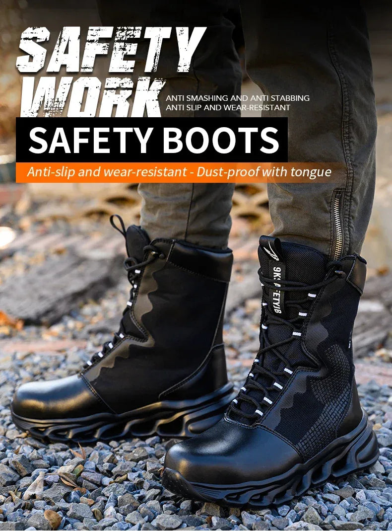 Kankeirr Indestructible Men's Steel Toe Work Boots - ShopHub