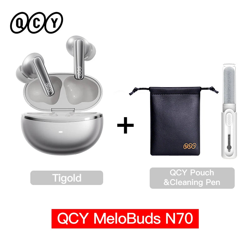 QCY HT18 Wireless Earbuds Bluetooth 6.0 with Hi-Res LDAC, Adaptive ANC, Dual-Driver Design, and In-Ear Detection - ShopHub