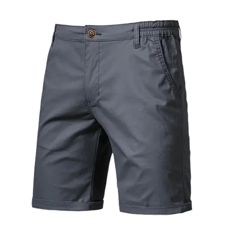 AIOPESON Men's 100% Cotton Solid Shorts - ShopHub