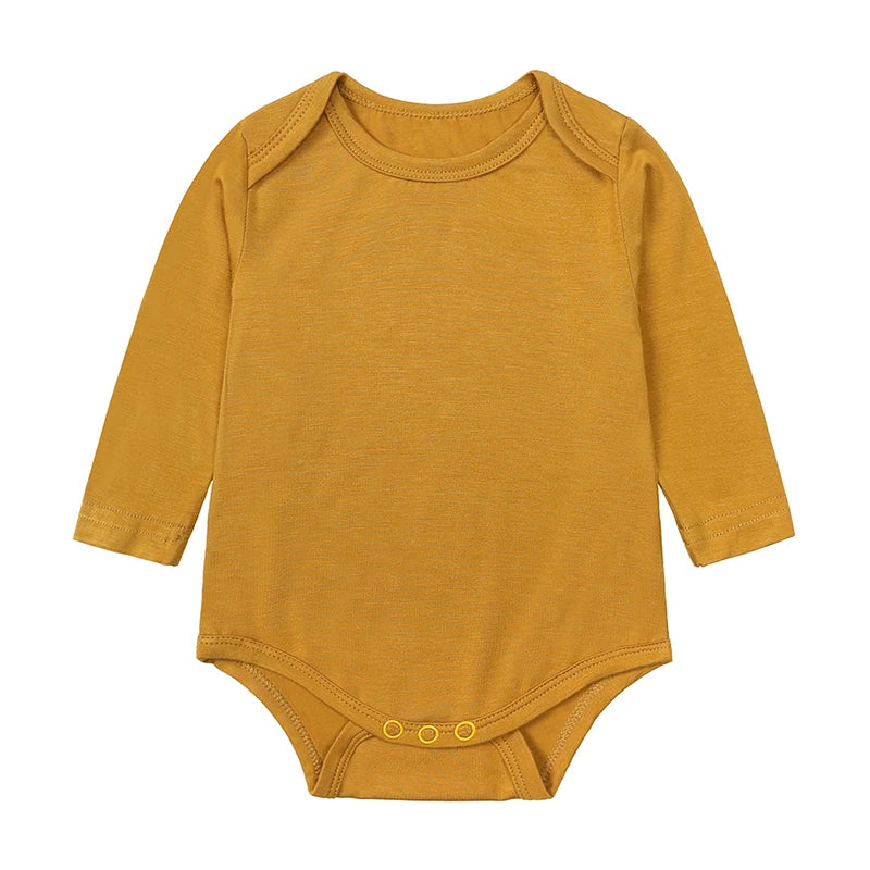Kids Tales Little Calm Bamboo-Blend Long-Sleeve Baby Romper