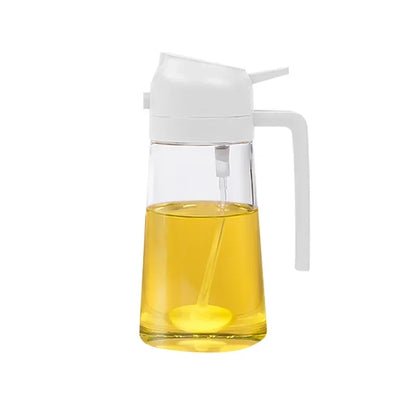 2 In 1 Oil Spray Bottle with Pour Spout - Perfect for Olive Oil, Soy Sauce, BBQ, Camping, Baking, and Picnics
