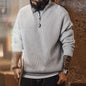 MADEN Cotton-Blend Half-Zip Sweater
