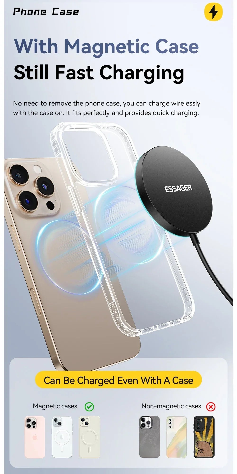 Essager 15W Magnetic Wireless Charger - ShopHub