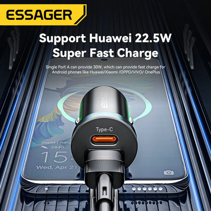 Essager 30W USB C Quick Charger Car Charger