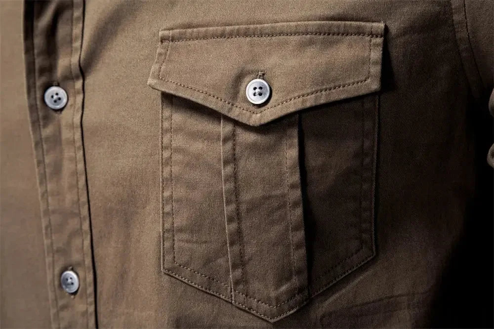 AIOPESON Business Cotton Pocket Shirts - ShopHub