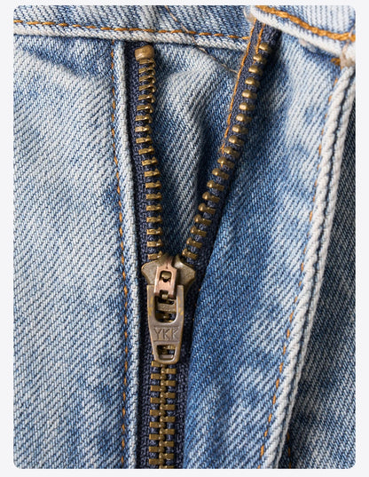 SIMWOOD 2026 Autumn New Loose Straight 13.5oz  100% Cotton Washed Vintage Jeans Men Plus Size Denim Trousers