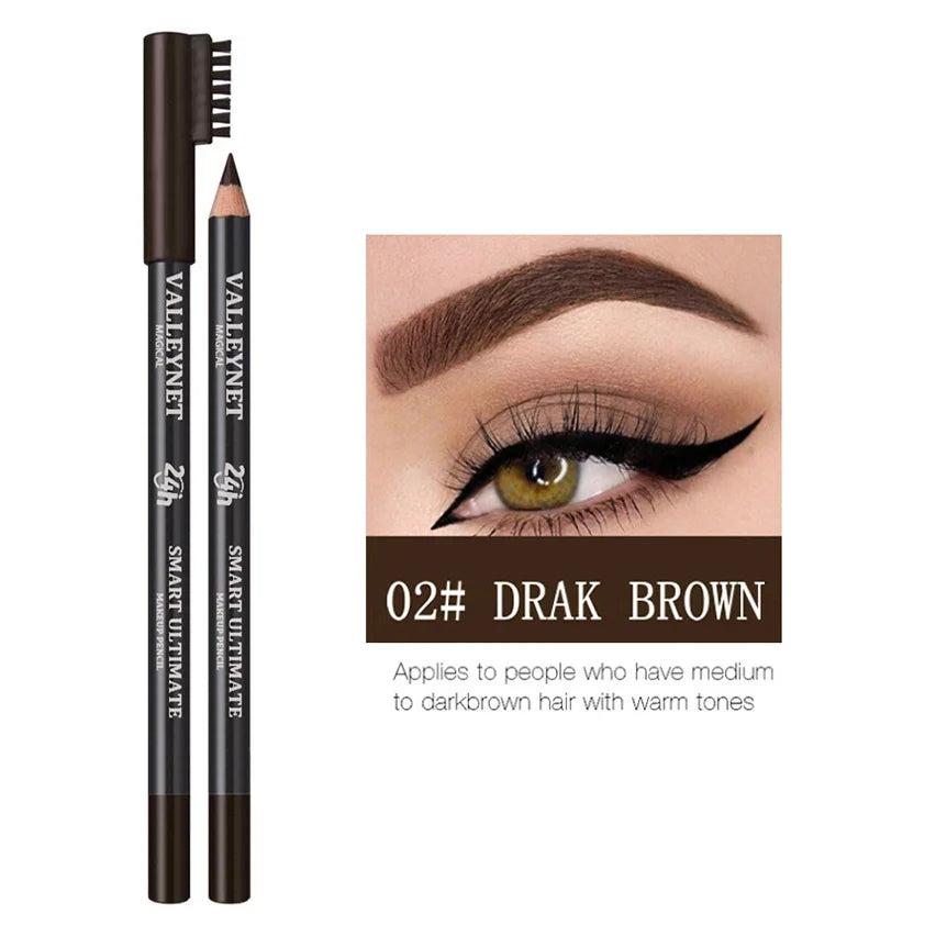 Ultra-fine Wooden Eyebrow Pencils with Brush