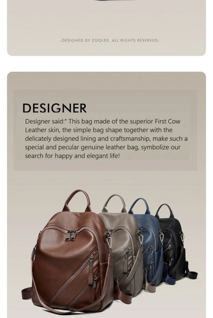 ZOOLER 2026 Limited &New Women Leather Backpack 100% Genuine Leather Backpack Fashion Travel Bag Girls Hot Business Need #SC2188