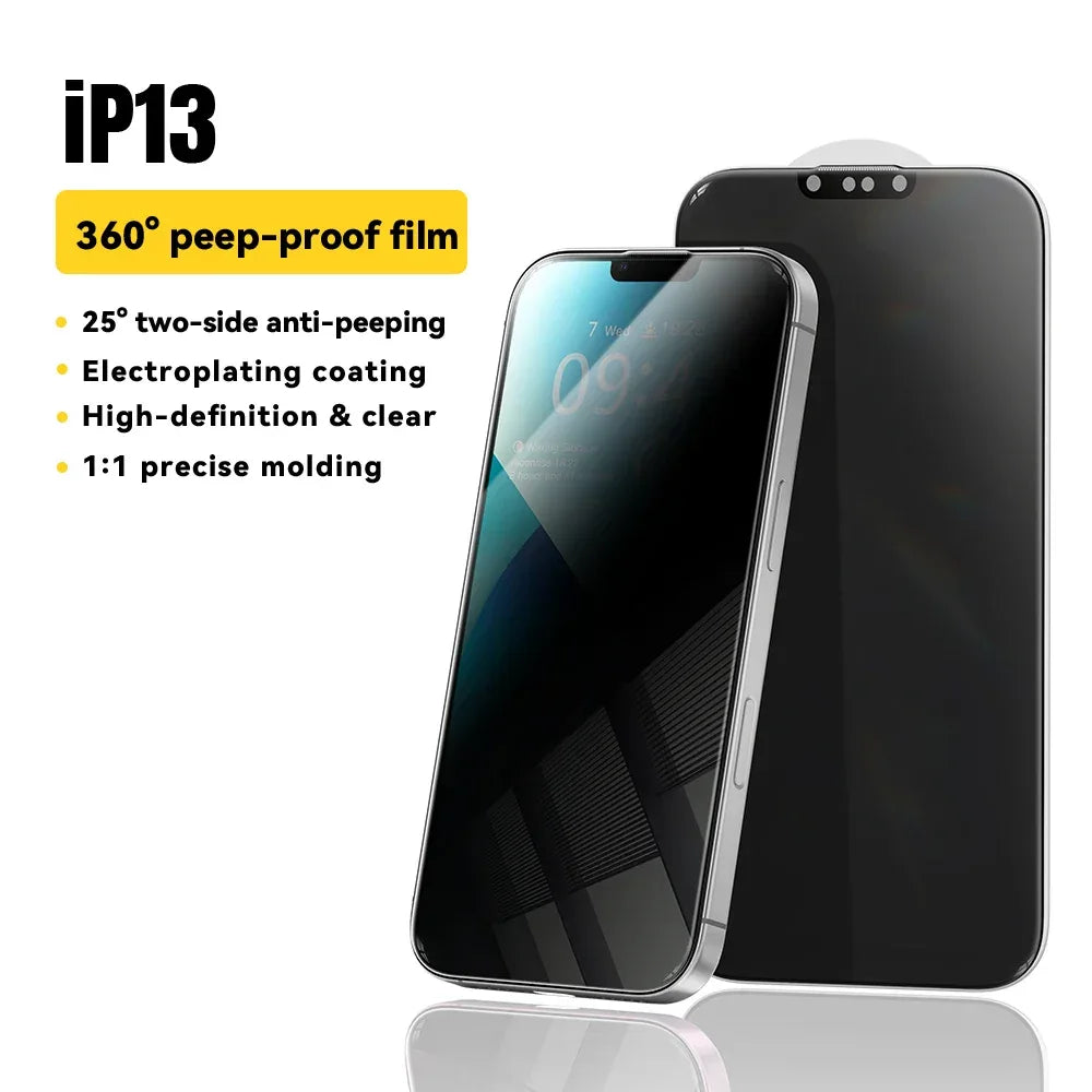 Essager 2Pcs Anti-Peeping Glass for iPhone 16, 15, 14, and 13 Pro Max Plus - ShopHub