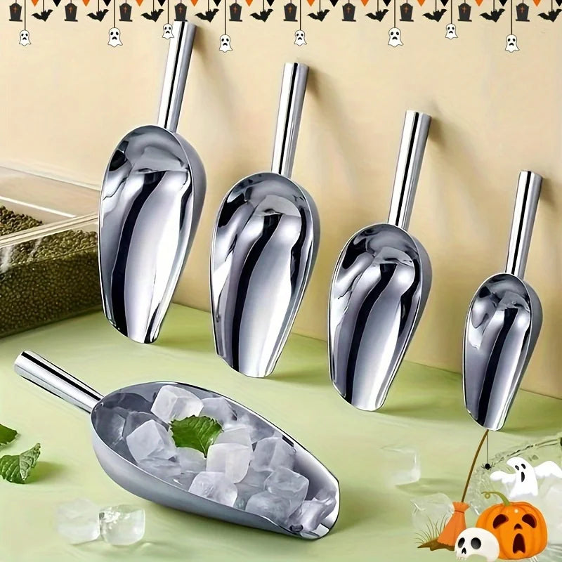 Stainless Steel Ice Shovel - Heavy-Duty Metal Scoop