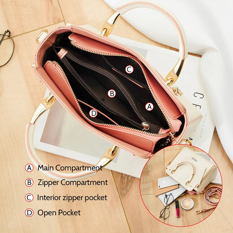 FOXER Split Leather Women's Shoulder Bag