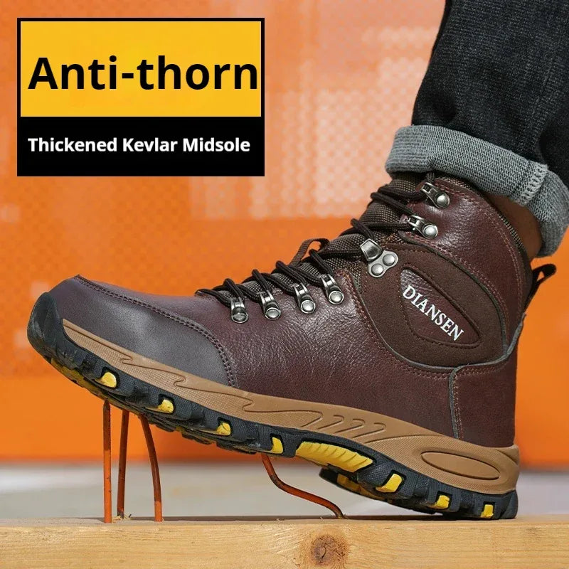 Men's Work Steel Toe Safety Boots - ShopHub