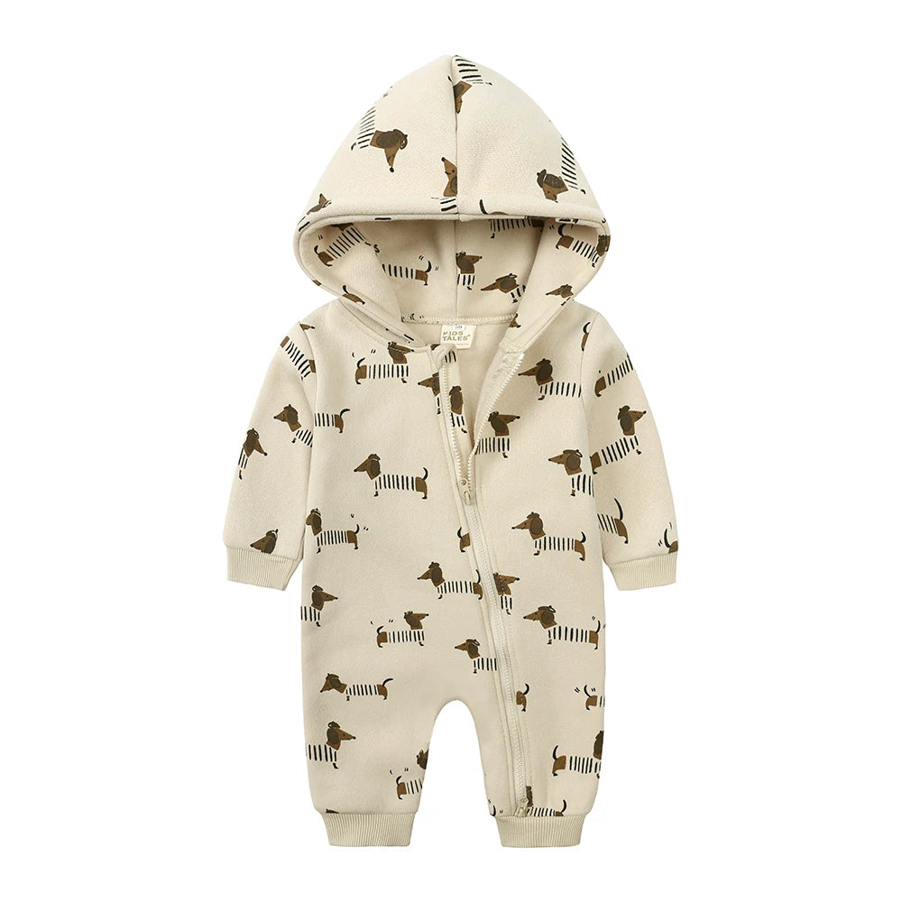 Kids Tales Little Bear Cotton-Blend Zip Baby Romper