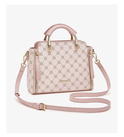 FOXER Vintage Leather Women Handbag Classic Top‑Handle Tote Bag PVC Leather Large Capacity Shoulder Bag Ladies Crossbody Purse
