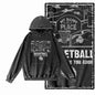 Courtside Basketball Graphic Acid-Washed Black Hoodie