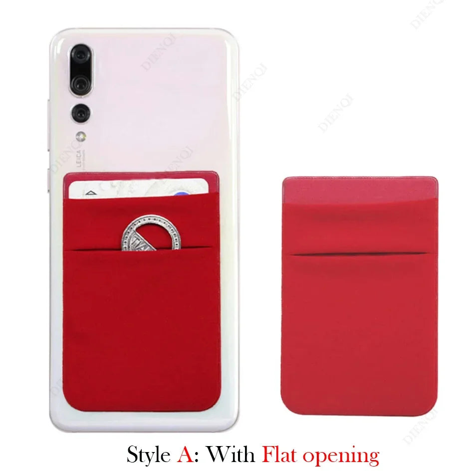 Mobile Phone Card Holders Phone Wallet Stick on Card Holder for Phone Case Adhesive Sticker Cell Phone Wallet Credit Cardholder