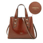 High Quality Women Split Leather Handbag Fashion Workplace Big Capacity Tote Bag Commuter Crossbody Shoulder Bags Mother's Gift