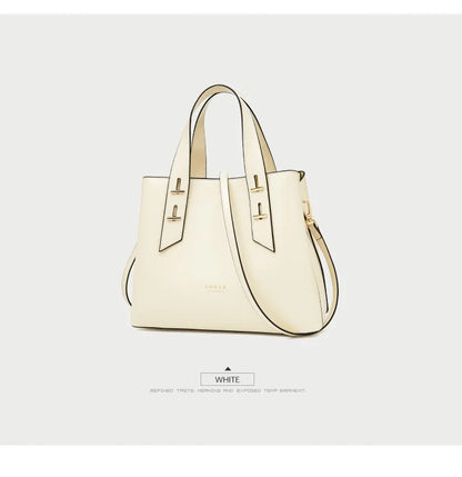 High Quality Women Split Leather Handbag Fashion Workplace Big Capacity Tote Bag Commuter Crossbody Shoulder Bags Mother's Gift