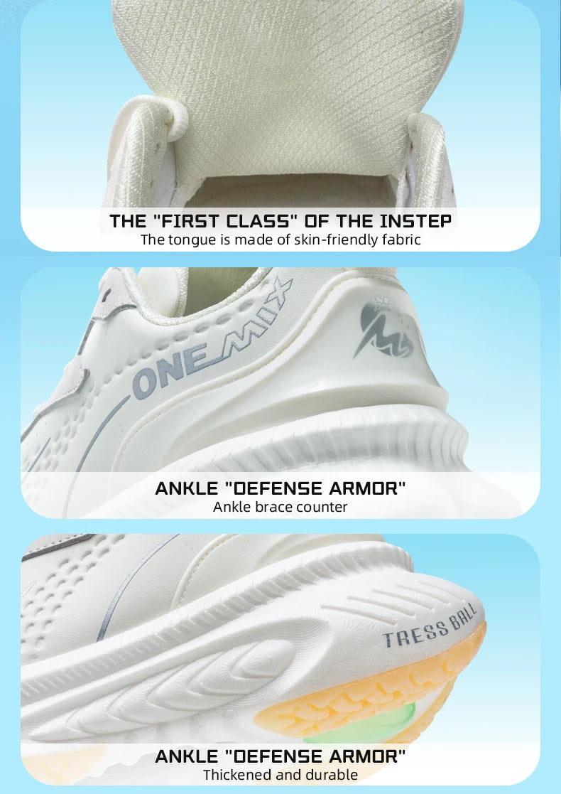 ONEMIX Black Leather Training Running Shoes