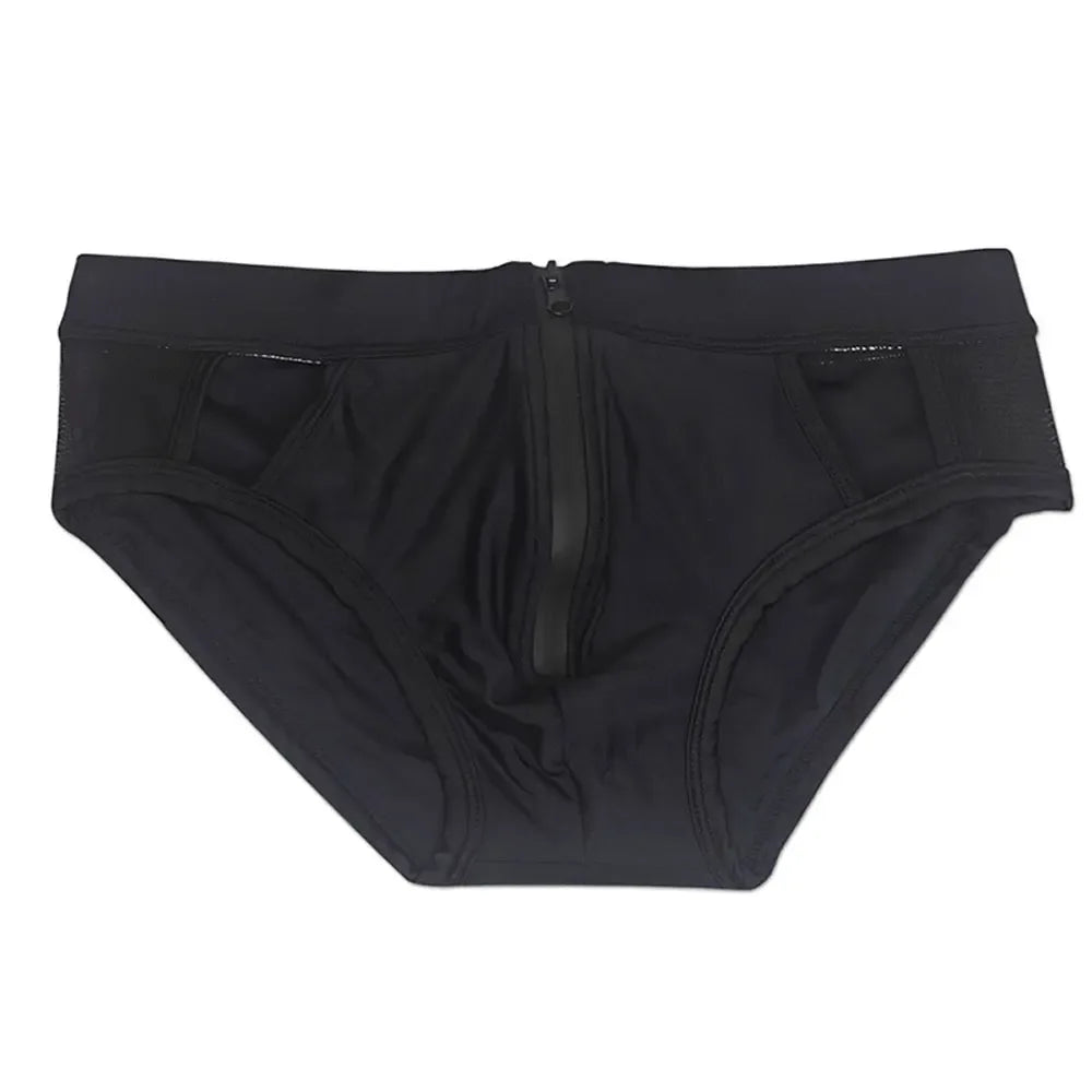UXH Men's Zipper Swim Briefs - ShopHub