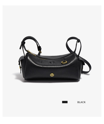 FOXER 2026 New Spring Women's Shoulder Bag Genuine Leather Cylinder Crossbody Bag Lightweight & Durable Bag for Travel & Daily