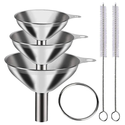 3/5pc Steel Kitchen Funnel Set