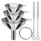3/5pc Steel Kitchen Funnel Set