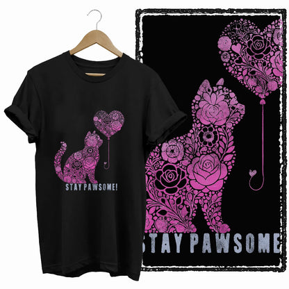 COOLMIND Cat Lover Graphic Cotton T-Shirt | Women's Relaxed Fit