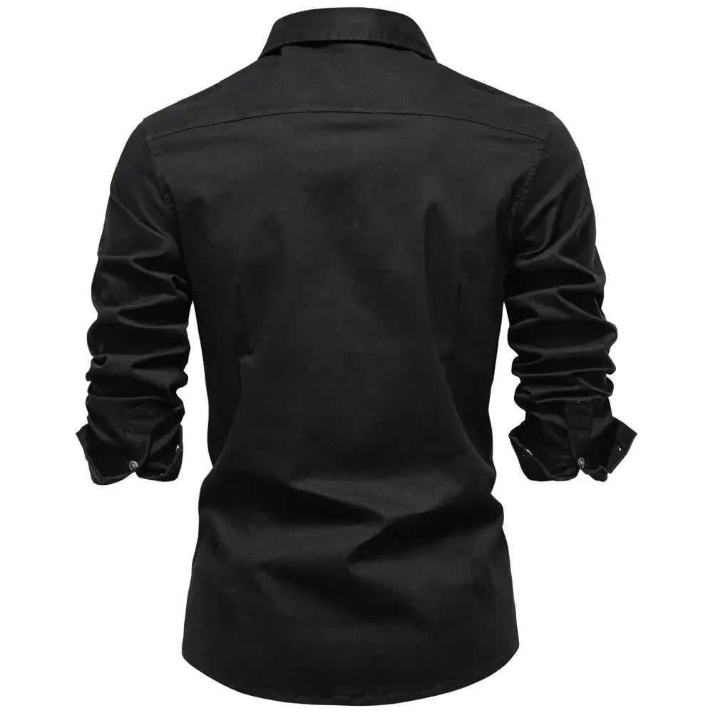 AIOPESON Business Cotton Pocket Shirts - ShopHub
