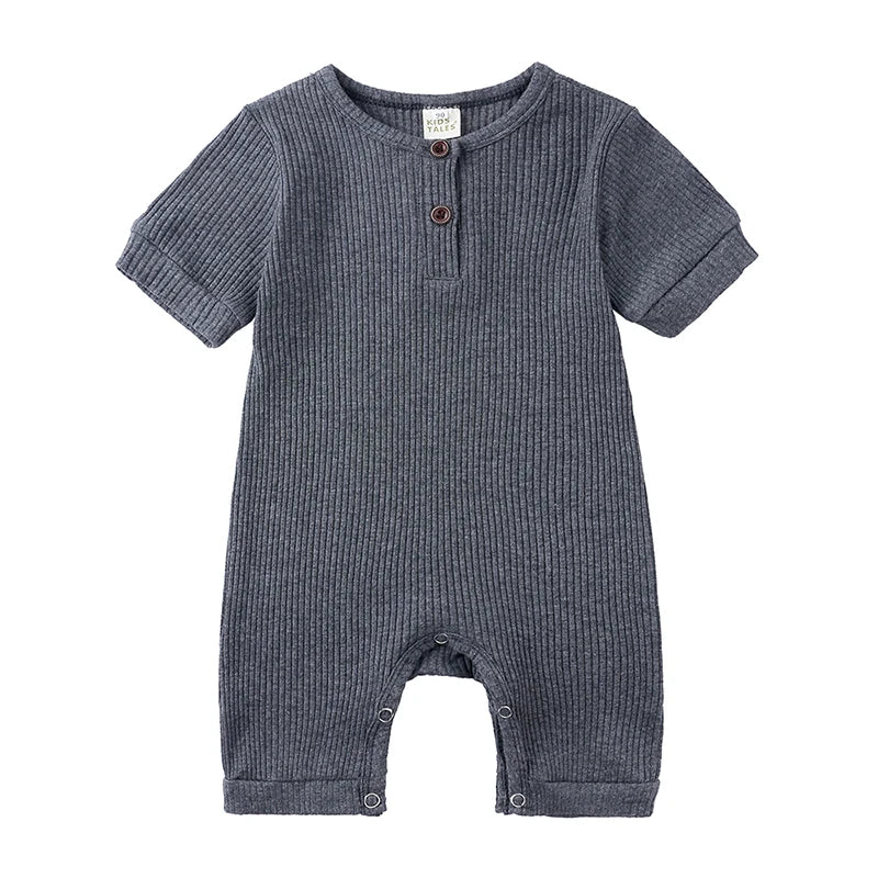 Kids Tales Little Everyday Ribbed Cotton-Blend Baby Romper
