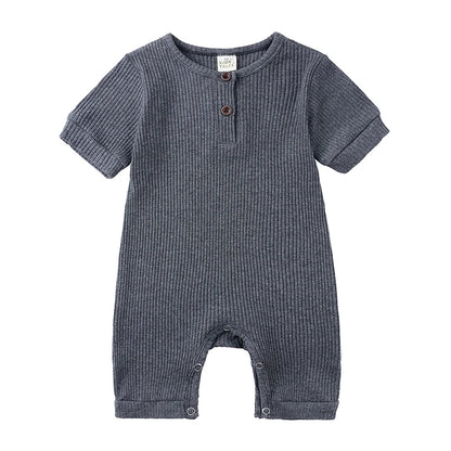 Kids Tales Little Everyday Ribbed Cotton-Blend Baby Romper
