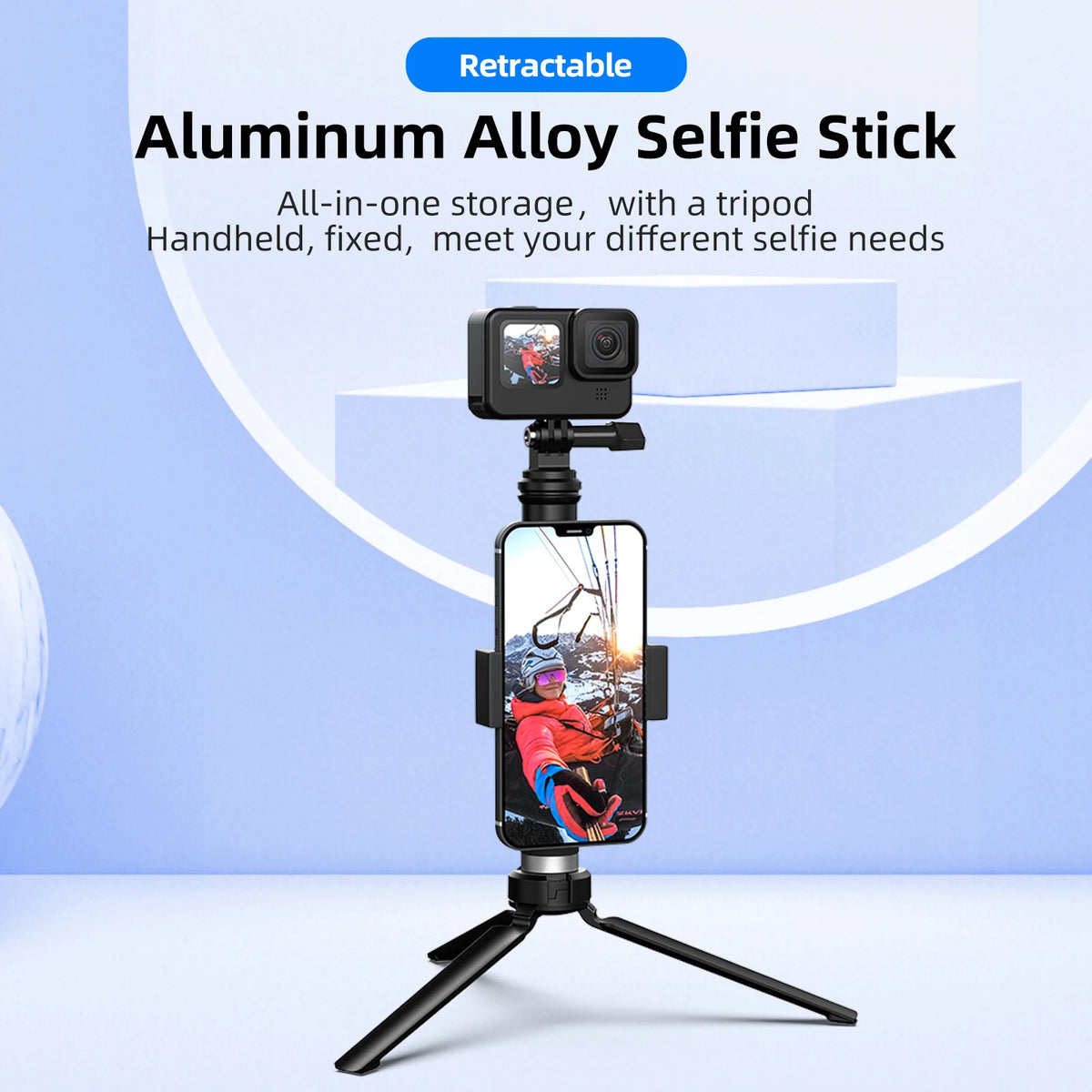 TELESIN GoPro Selfie Stick 360° Rotation Foldable