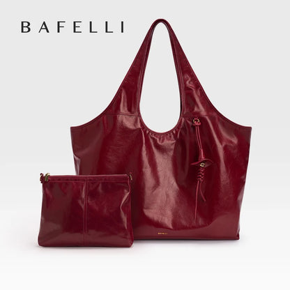 BAFELLI Soft Leather Large Capacity Work Tote Bag