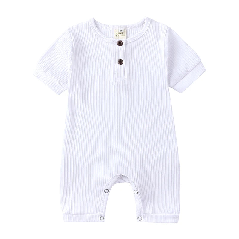 Kids Tales Little Everyday Ribbed Cotton-Blend Baby Romper