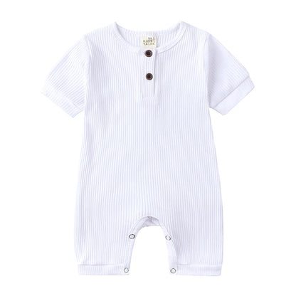 Kids Tales Little Everyday Ribbed Cotton-Blend Baby Romper