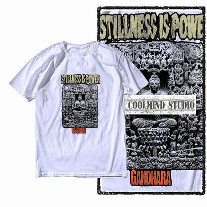 COOLMIND X0080 Serenity Buddha Graphic Cotton Tee